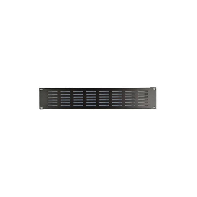 PANEL 19" 2U VENTILADO/PERFORADO NEGRO