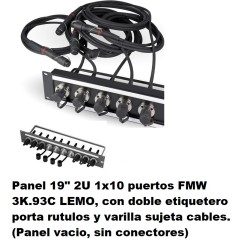 PANEL 19" 2U (1x10...