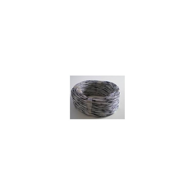 CABLE PARAFINADO 2X0,6 BLANCO-NEGRO