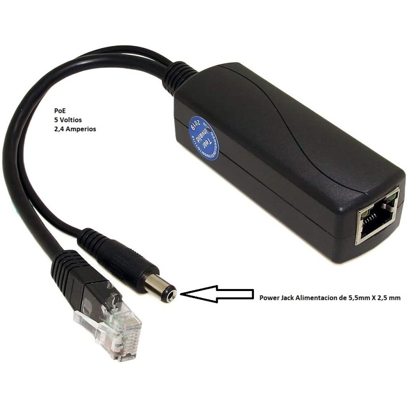 EXTRACTOR SPLITTER POE RJ45 H-M+JACK 12V