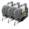 CINTA 24mmX8m NEGRO sobre BLANCO 3u/