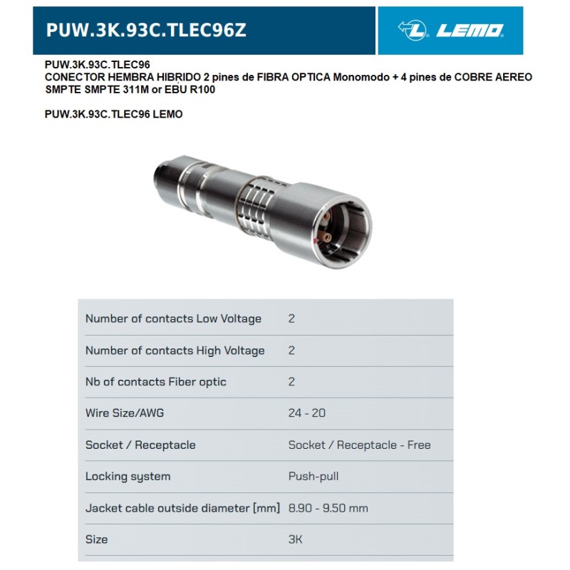 HEMBRA AEREA SMPTE PUW.3K.93C.TLEC96