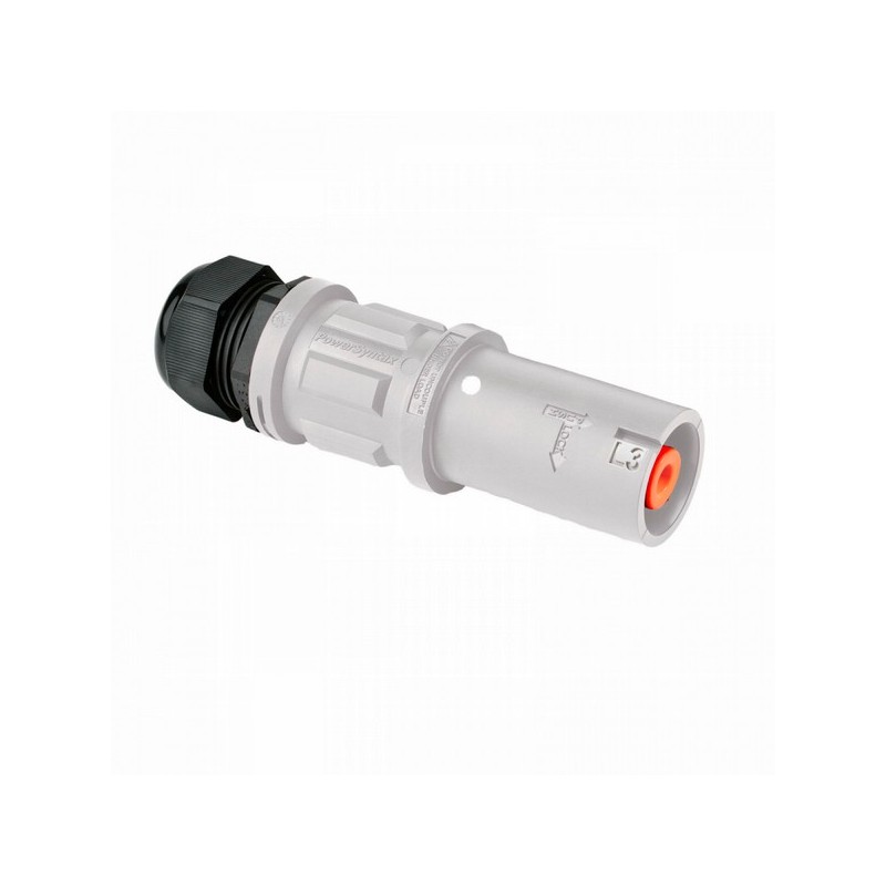 CONECTOR POWERLOCK MACHO FASE 3 GRIS