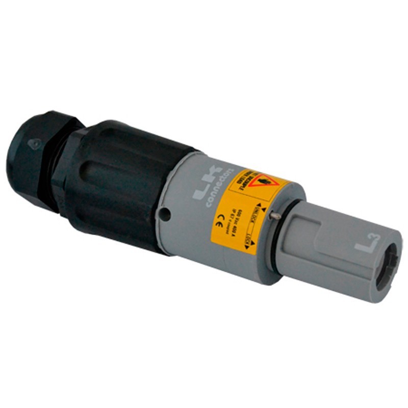 CONECTOR POWERLOCK MACHO FASE 3 GRIS