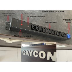 REGLETA 19" 12xC13+LED Entrada POWERCON