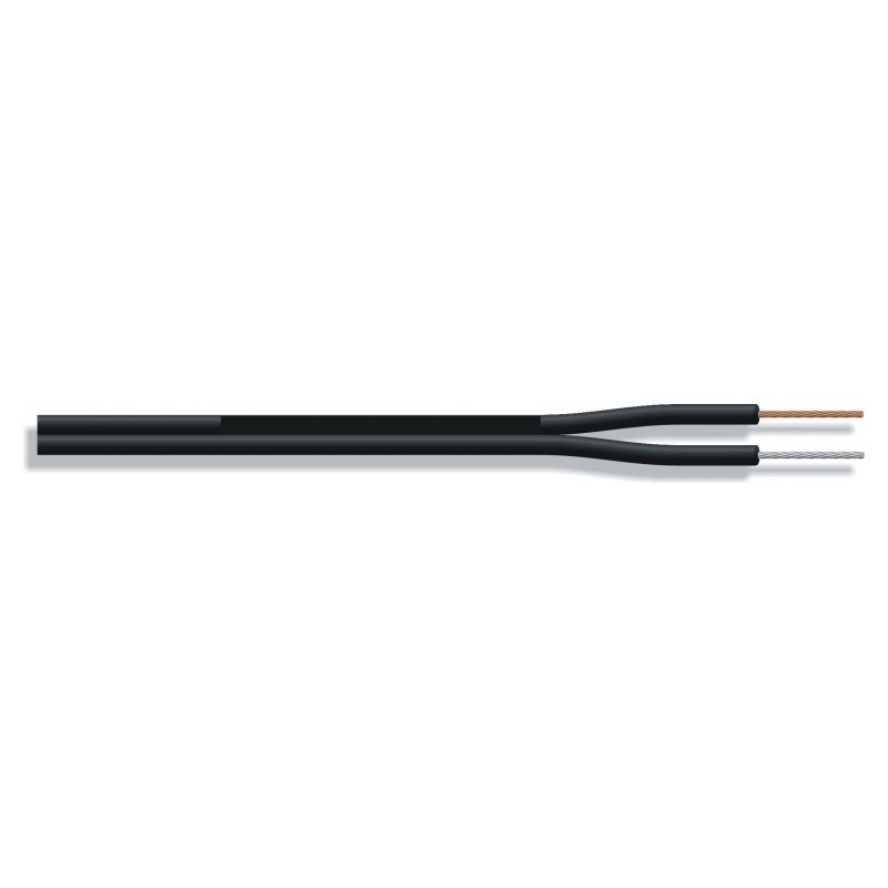 CABLE PARALELO PLASTICO NEGRO POL.2X0,35