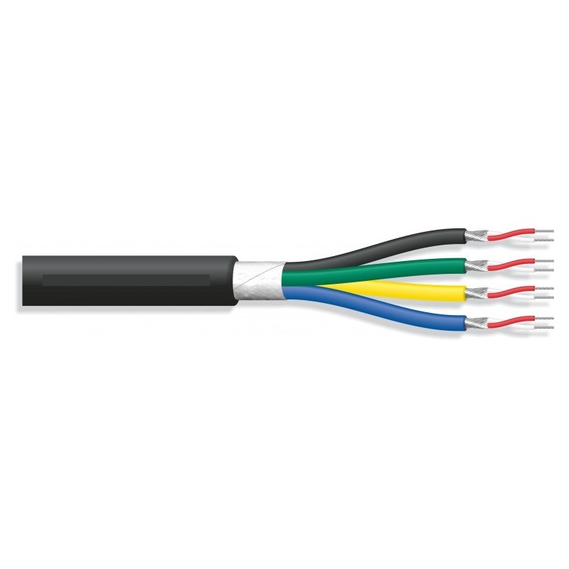 MANGUERA AUDIO 4 PARES 4x2x0,20 NEGRO GO