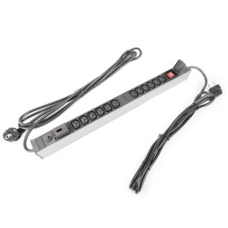REGLETA 19" 12xC13+ INTERRUPTOR 2 CABLES