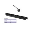REGLETA 19" 8 TOMAS SCHUKO SIN/INT+LED P