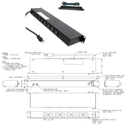 REGLETA 19" 8 TOMAS USA CON...
