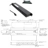 REGLETA 19" 8 TOMAS USA CON INTERRUPTOR