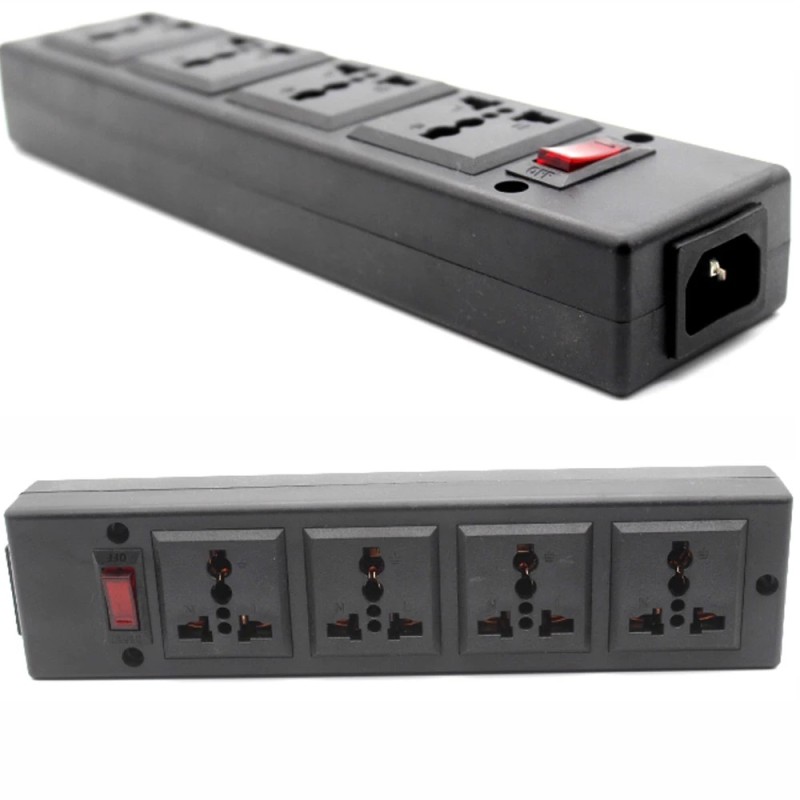 REGLETA 4 TOMAS UNIVERSAL+INT+SALIDA C14