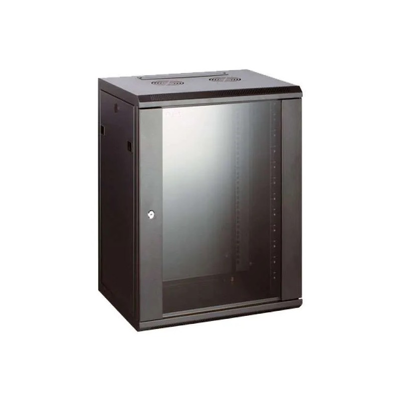 RACK MURAL 19" 12U NEGRO FONDO 600mmX600