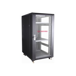 RACK 19" 22U 600x800 PUERTA CRISTAL