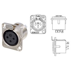 CONECTOR XLR3 HEMBRA PANEL...