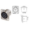 CONECTOR XLR3 HEMBRA PANEL NIKEL REAN