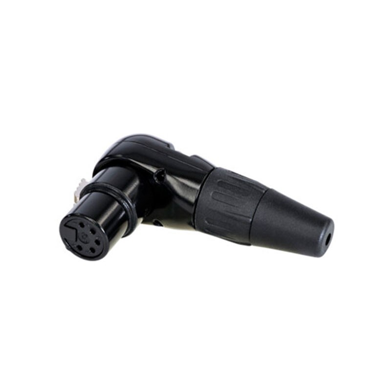 CONECTOR XLR5 H CODO AEREO NEGRO REAN