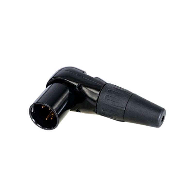 CONECTOR XLR5 M CODO AEREO NEGRO REAN
