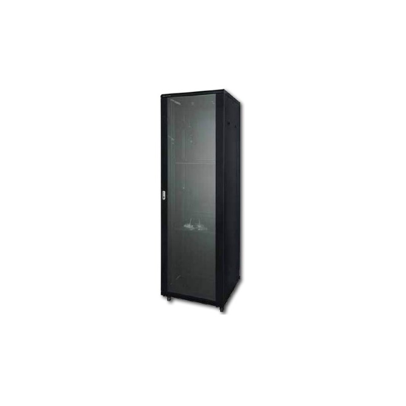 RACK 19" 18U 600x600 PUERTA CRISTAL