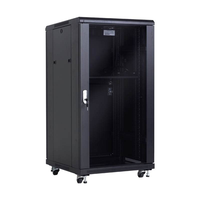 RACK 19" 22U 600x600 PUERTA CRISTAL