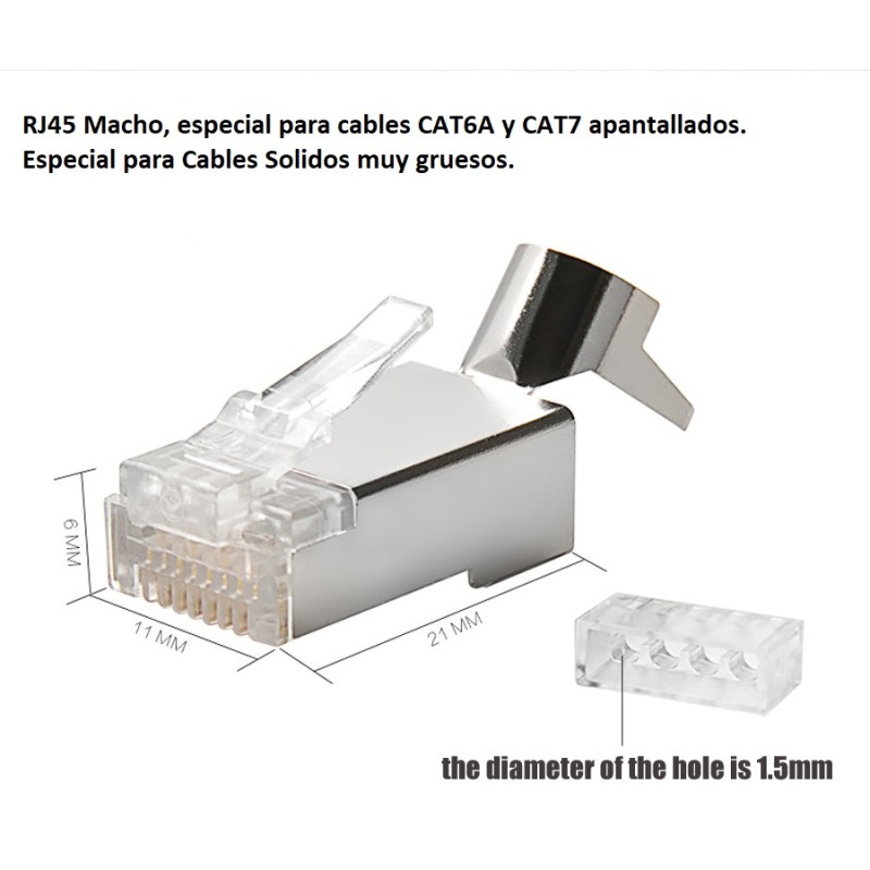 CONECTOR RJ45 MACHO FTP CAT7 STEWART