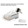 CONECTOR RJ45 MACHO FTP CAT7 STEWART