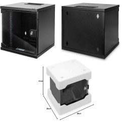 RACK MURAL 10" 6U NEGRO...