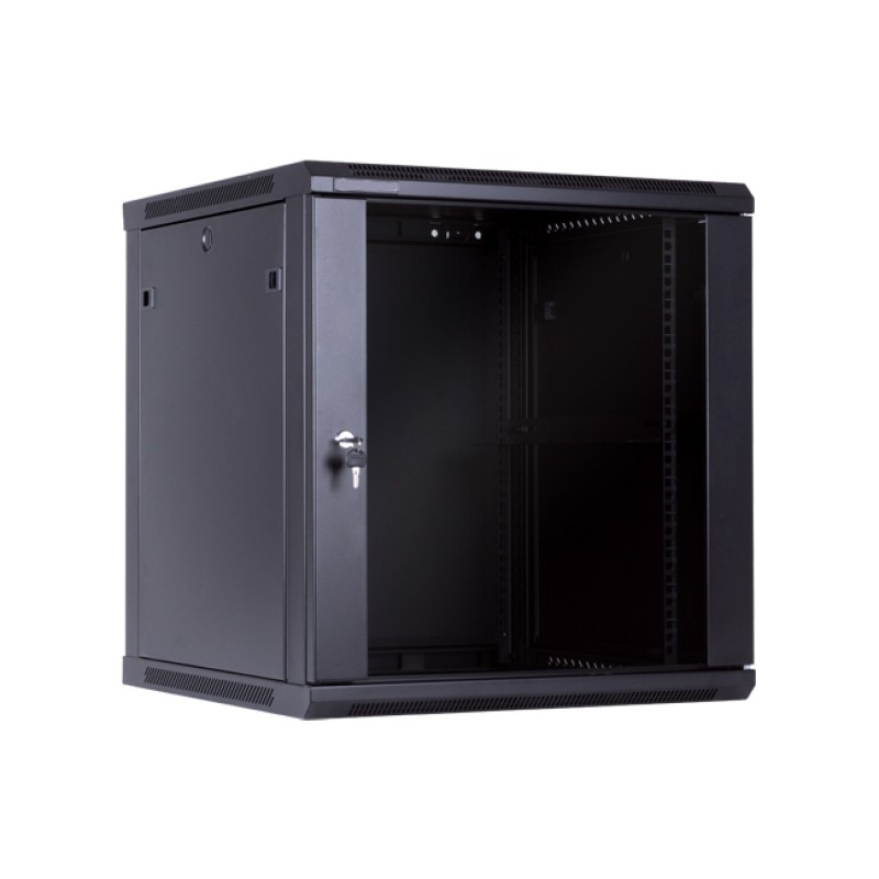 RACK MURAL 19" 12U NEGRO FONDO 600mmX600