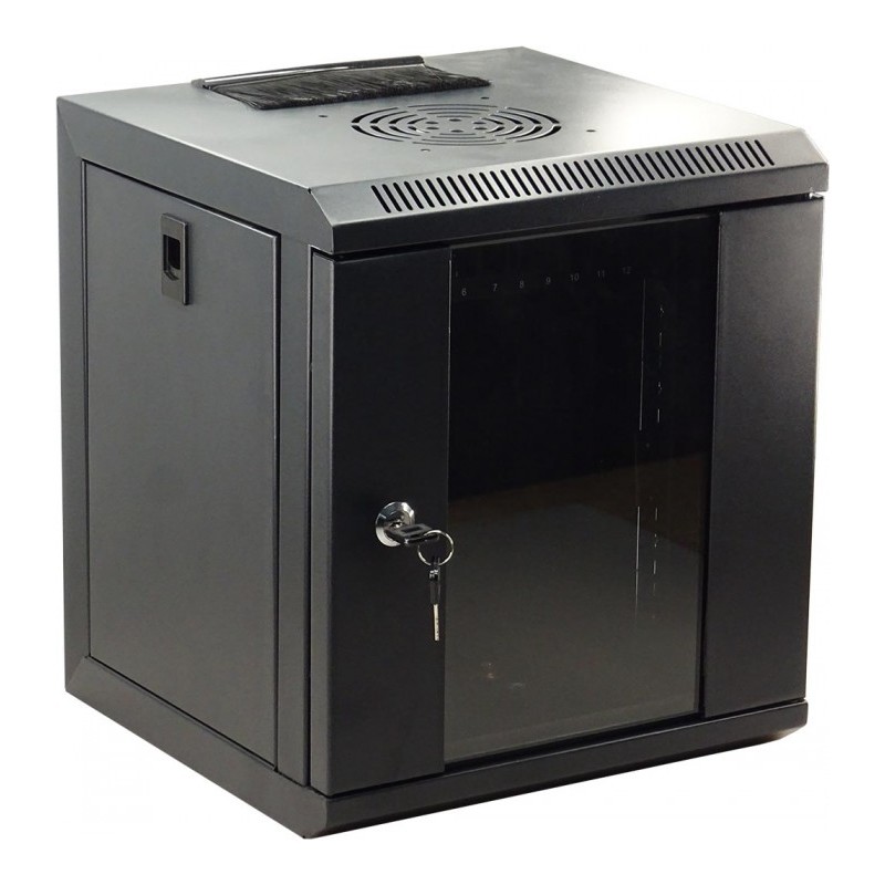 RACK MURAL 10" 12U NEGRO