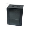 RACK MURAL 19" 18U 600x600 PUERTA CRISTA