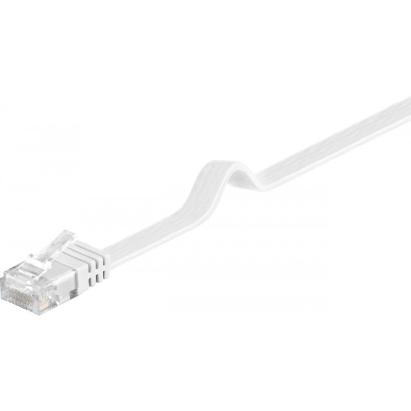 CABLE UTP CAT5E PLANO RJ45 M-M 10M BLANC