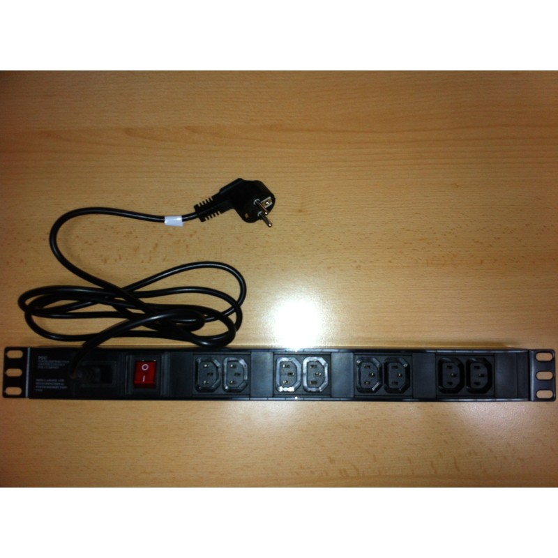 REGLETA 19" 8xC13 ENTRADA C14+INTERRUPTO