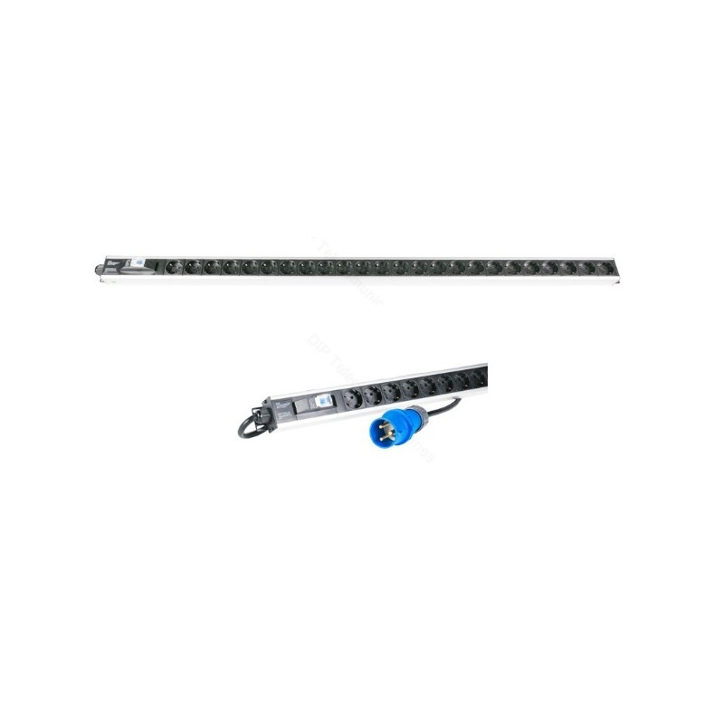 REGLETA 1U 24 SCHUKO+1MAGNE32A+CETAC 32A