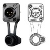 CONECTOR XLR3 MACHO PANEL NEGRO REANIP65