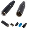 CONECTOR MINI XLR3 PIN MACHO BLACK REAN