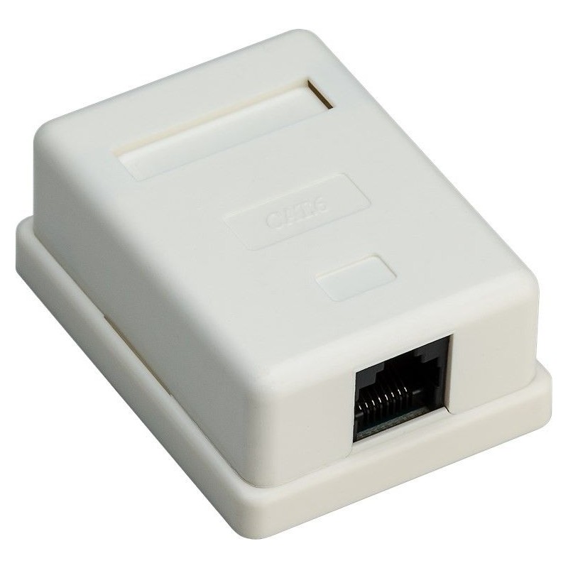 ROSETA SUPERFICIE 1xRJ45 UTPCAT6 LATERAL
