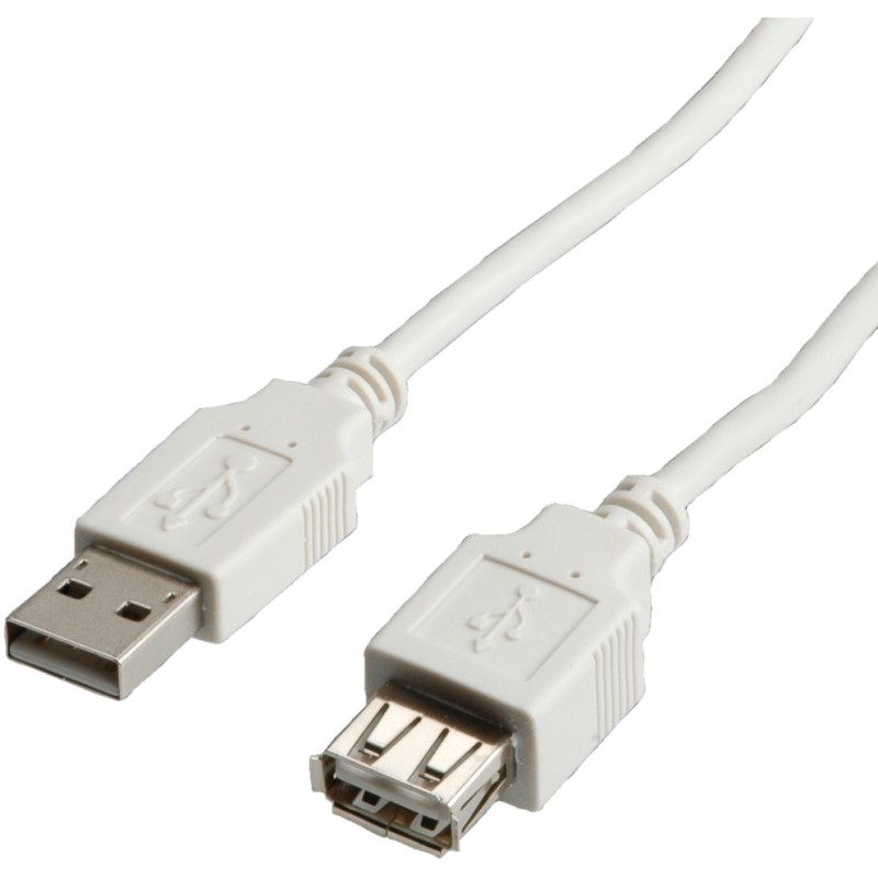 CABLE USB A 2.0 M-H 1,8MTS BEIGE