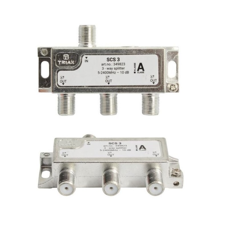 SPLITTER 3 VIAS CONECTOR F HEMBRA SAT TV