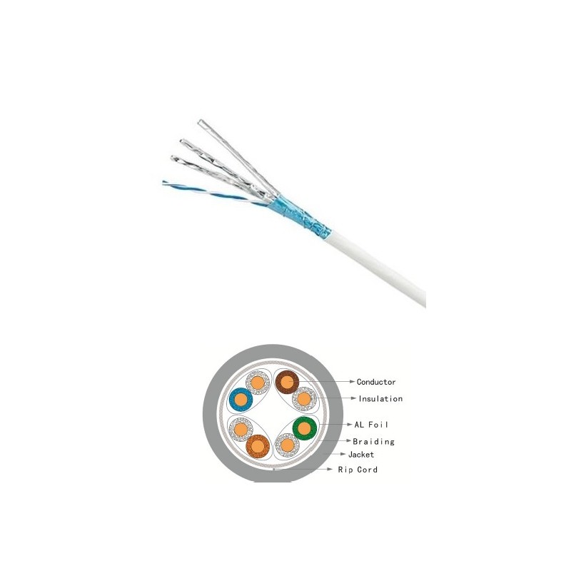 CABLE SFTP CAT6A RIGIDO BLANCO LSZH
