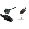 CABLE SCHUKO MACHO-C21 HEMBRA 2M NEGRO