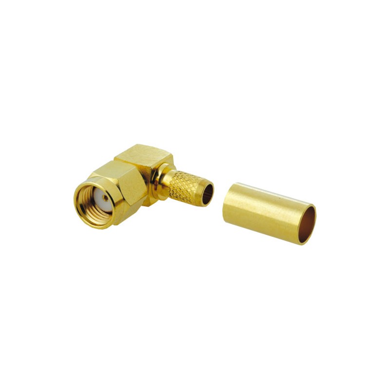CONECTOR RP-SMA RG58 90º CUERPO M PIN H