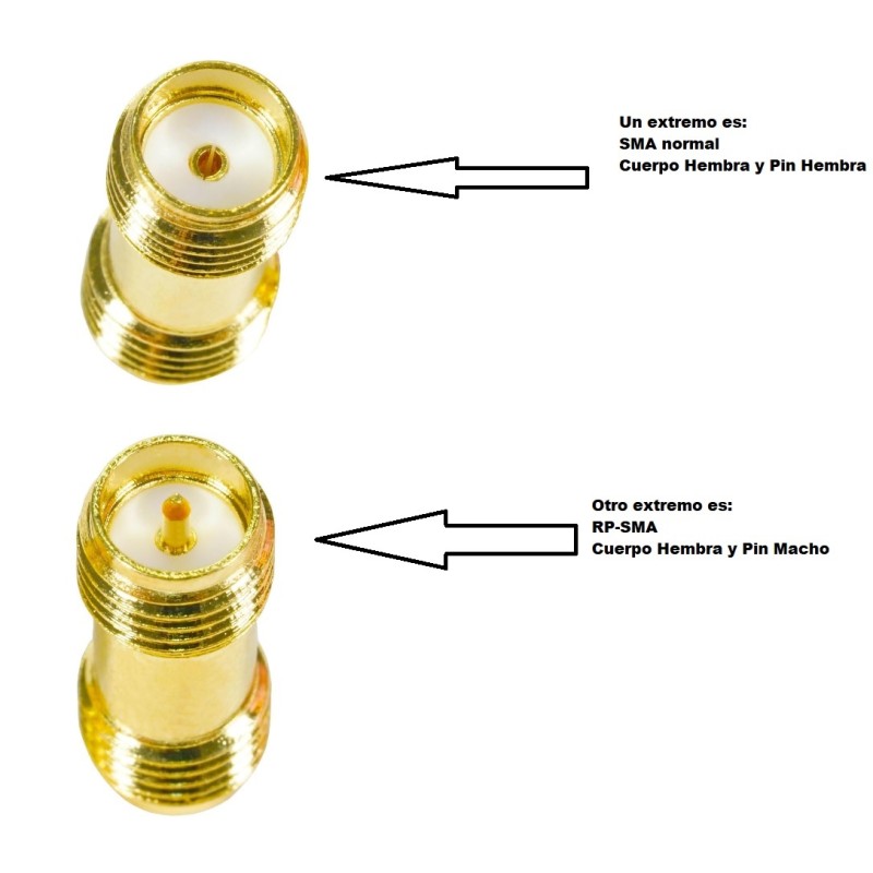 ADAPTADOR SMA H NORMAL A SMA MACHO REVER
