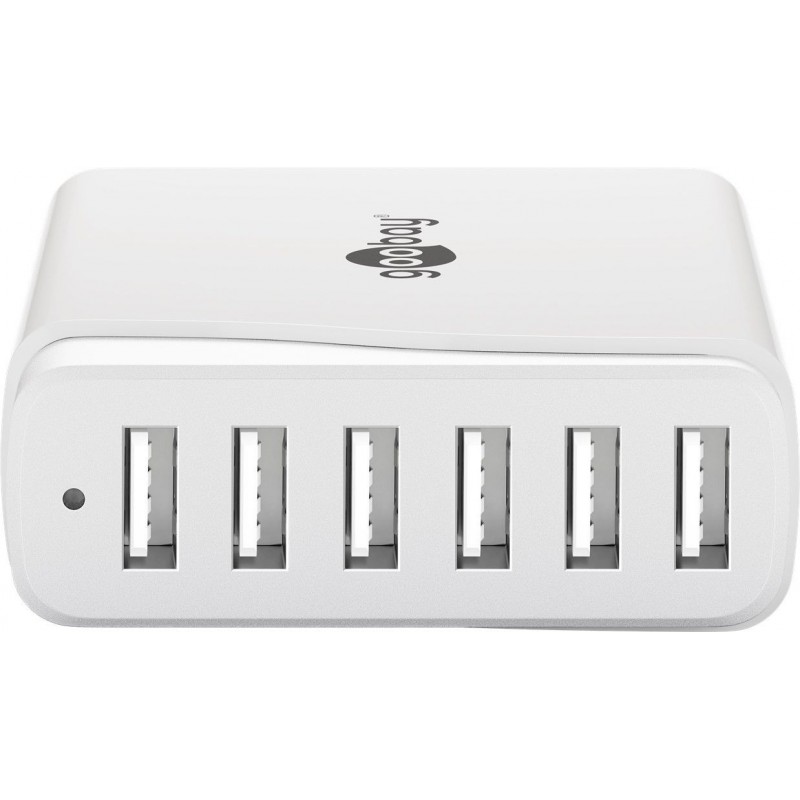 ALIMENTADOR MULTICARGADOR 6xUSB 8A BLANC