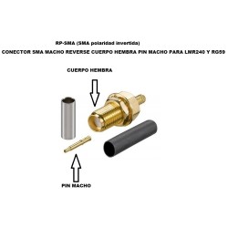 CONECTOR RP-SMA LMR240...