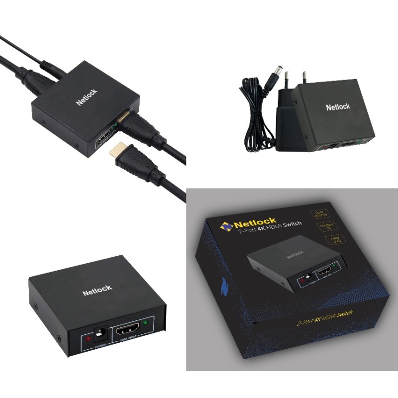 SPLITTER HDMI 1 ENTRADA 2 SALIDAS HD 4K