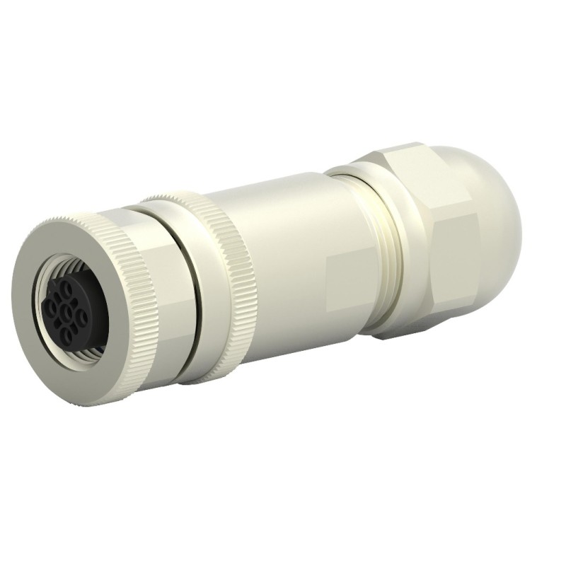 CONECTOR M12 HEMBRA 5P TE METAL COD.B