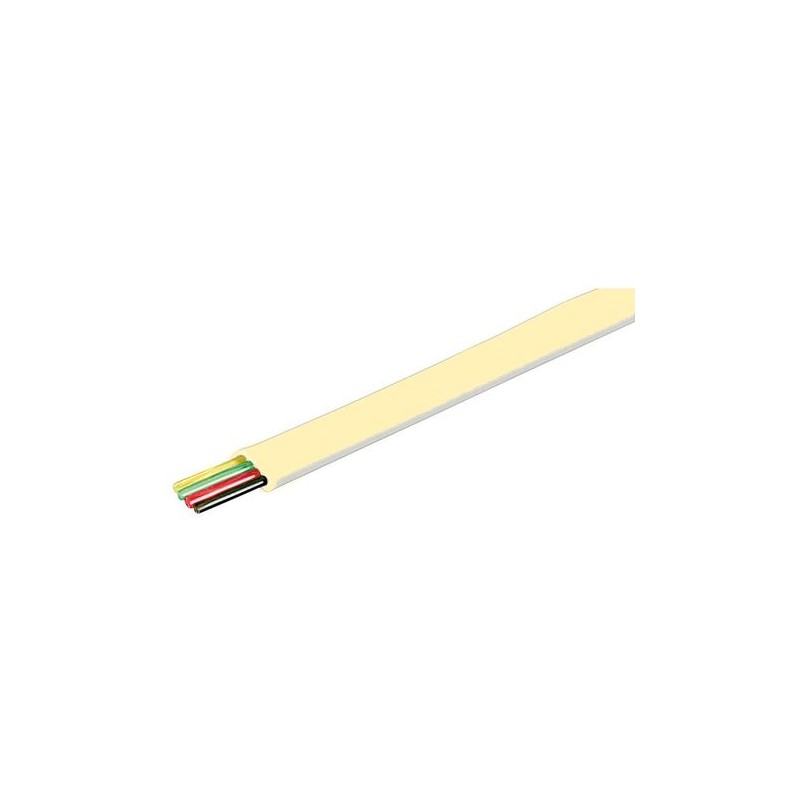 CABLE TELEFONICO PLANO 4 VIAS MARFIL