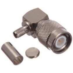 CONECTOR TNC MACHO RG58 CODO 90º CRIMPAR