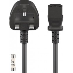 CABLE ALIMENTACION UK-C13 H 1,8M NEGRO