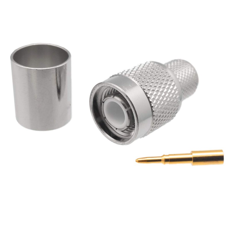 CONECTOR TNC MACHO RG214 CRIMPAR